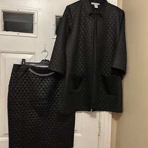 Carole Wren 3/4 sleeve jacket and skirt L/XL